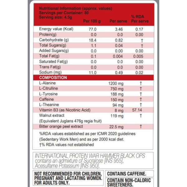 War Hammer Black Ops Pre-Workout - Image 3